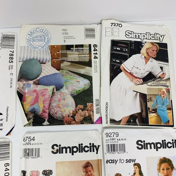 Lot Of 8 Vintage Sewing Patterns 1990s Simplicity McCall - Picture 6 of 7